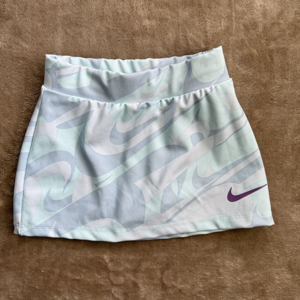 Nike Girls Skort Skirt Size 2T Teal Turqoise White Blue Gently Used